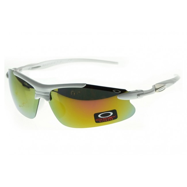 Oakley Half Jacket Sunglasses White Frame Gold Lens